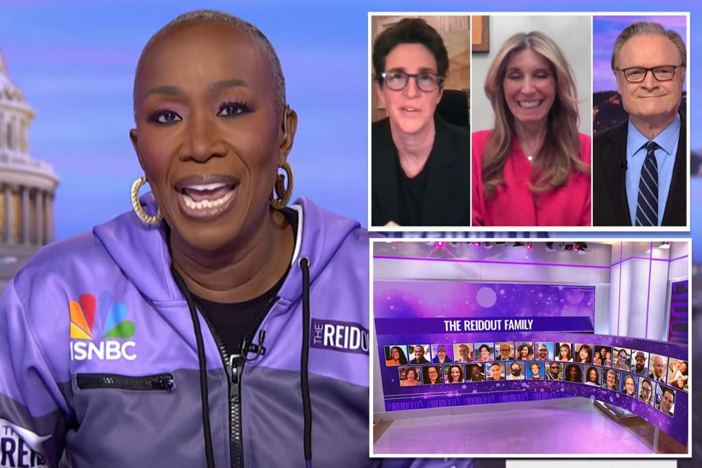 Joy Reid bids farewell while MSNBC hosts compare the sudden cancellation of its appearance with 'loss of a limb' during emotional segment